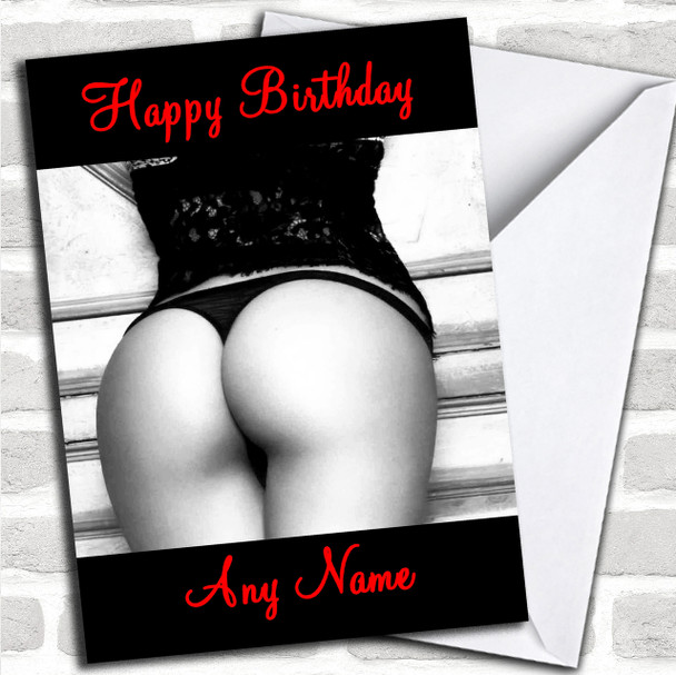 Sexy Bum Personalized Birthday Card