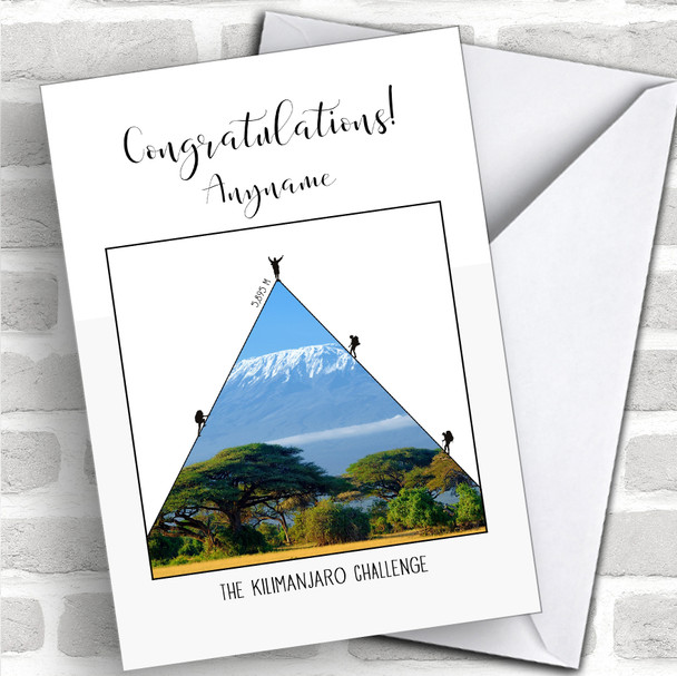 Kilimanjaro Photographic Style Congratulations Personalized Greetings Card