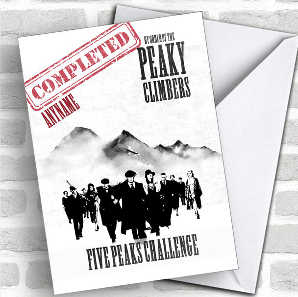 5 Peaks Challenge Funny Congratulations Personalized Card
