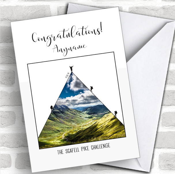 Scafell Pike Photographic Style Completed Personalized Greetings Card