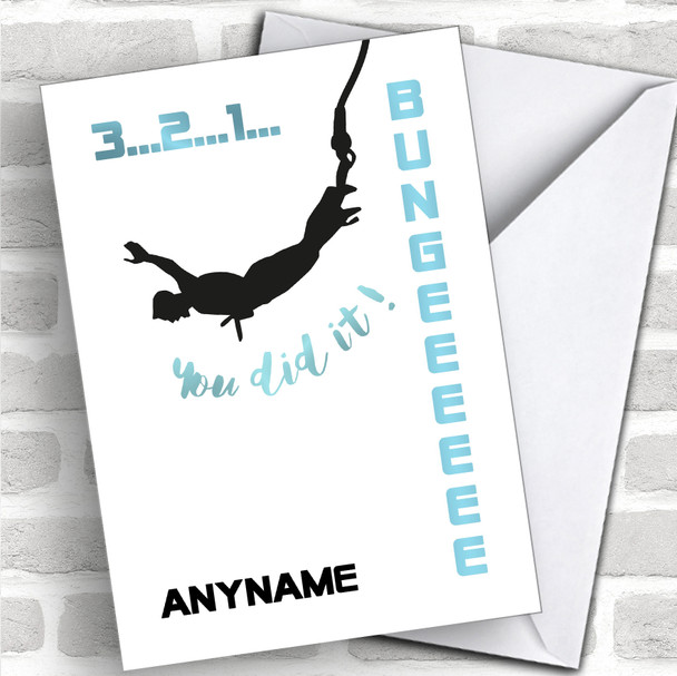 Bungee Jump Challenge You Did It Personalized Greetings Card
