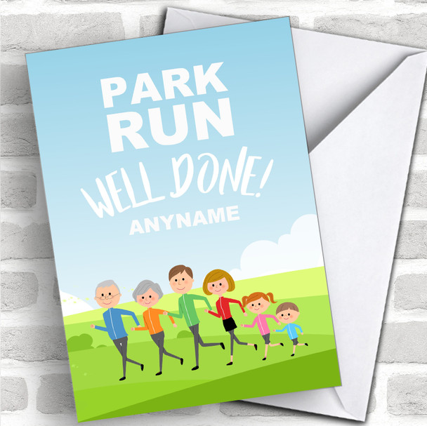 Park Run Well Done Personalized Greetings Card