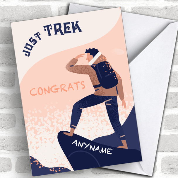 Trekking Congrats Personalized Greetings Card