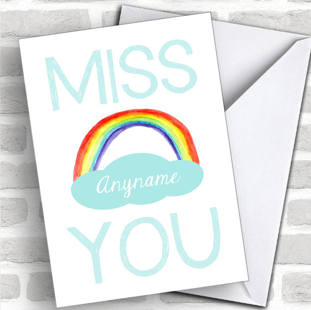Miss You Rainbow Coronavirus Quarantine Greetings Card Miss You Rainbow Coronavirus Quarantine Greetings Card