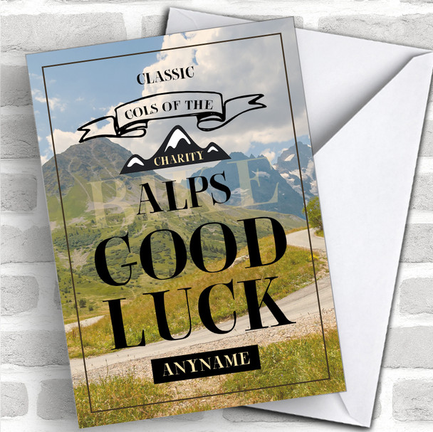 Cols Of The Alps Charity Bike Good Luck Personalized Good Luck Card