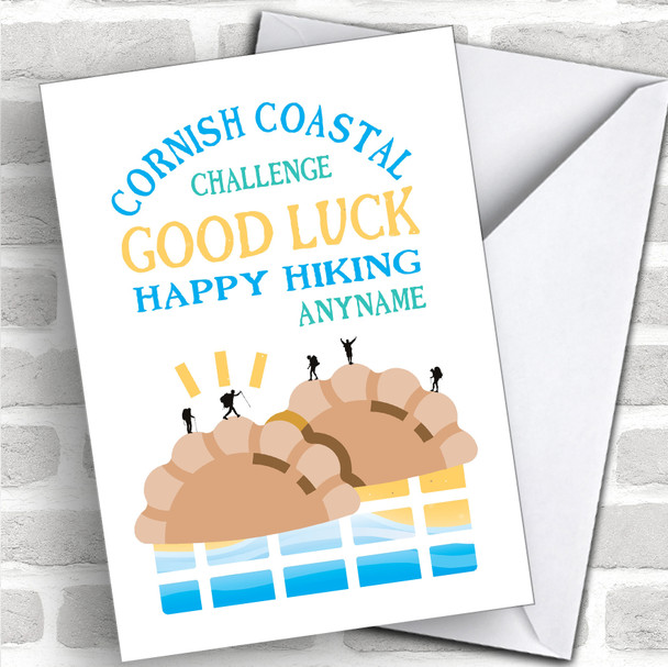 Cornish Coastal Challenge Happy Hiking! Personalized Good Luck Card