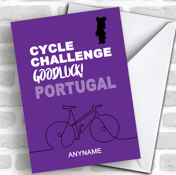 Cycle Portugal Challenge Good Luck Personalized Good Luck Card