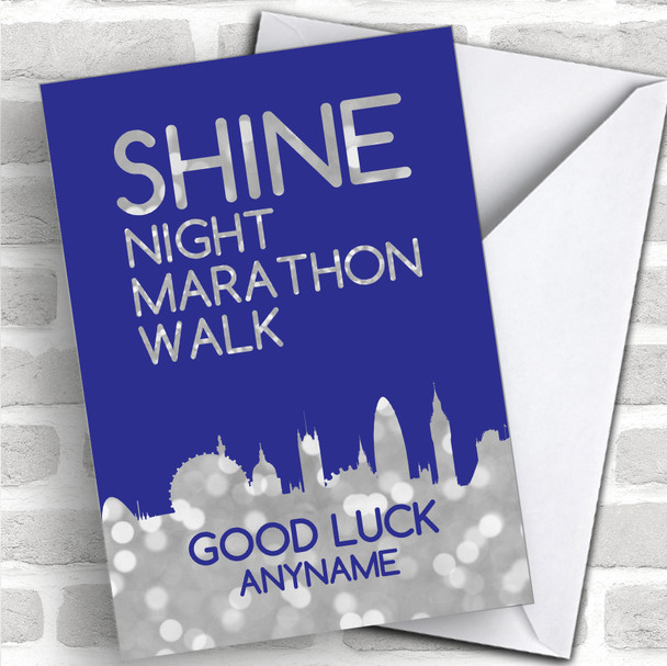 London Shine Night Walk Good Luck Personalized Good Luck Card