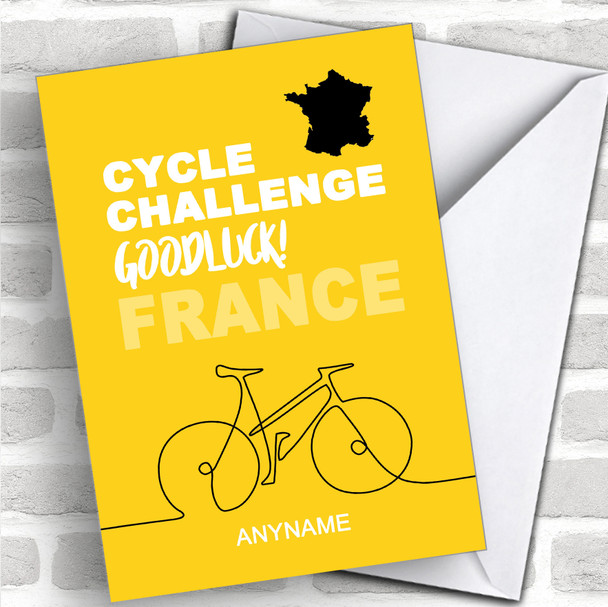 Cycle France Challenge Good Luck Personalized Good Luck Card