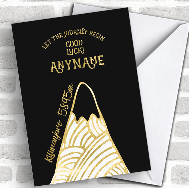 Kilimanjaro Gold Style Good Luck Personalized Good Luck Card