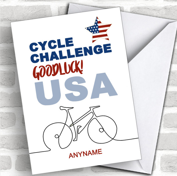 Cycle USA Challenge Good Luck Personalized Good Luck Card