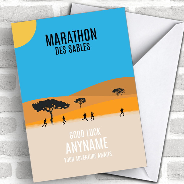 Marathon Des Sables Good Luck Personalized Good Luck Card