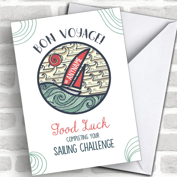 Sailing Challenge Good Luck Personalized Good Luck Card