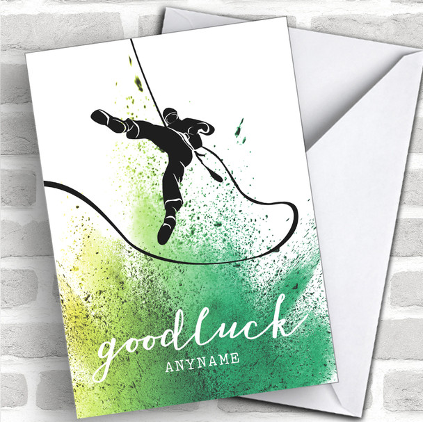 Abseiling Good Luck Personalized Good Luck Card