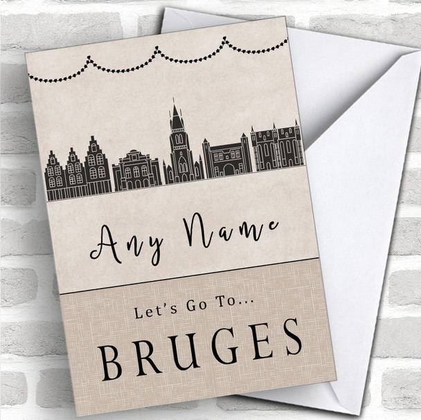 Surprise Let's Go To Bruges Personalized Greetings Card