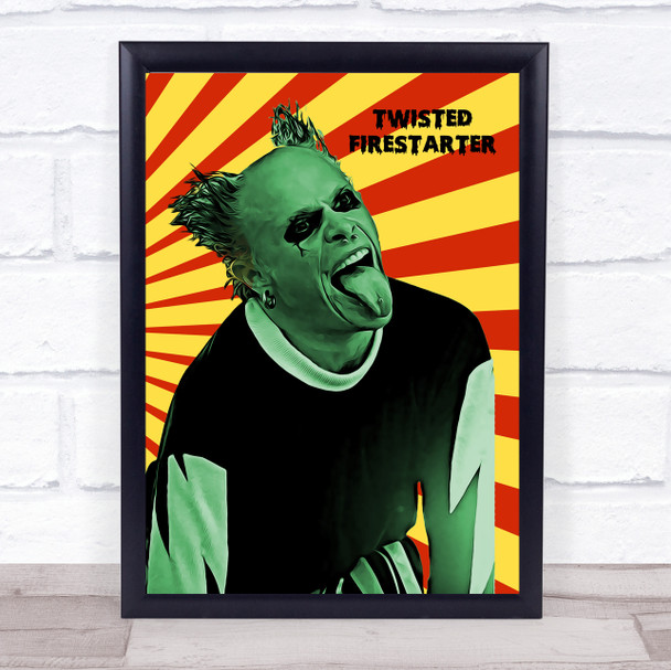 Keith Flint Prodigy Twisted Firestarter Funky Framed Wall Art Print