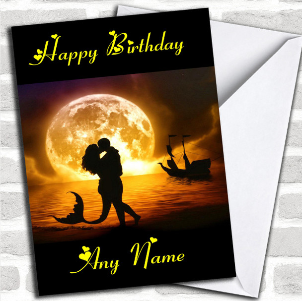 Mermaid Lovers Romantic Personalized Birthday Card