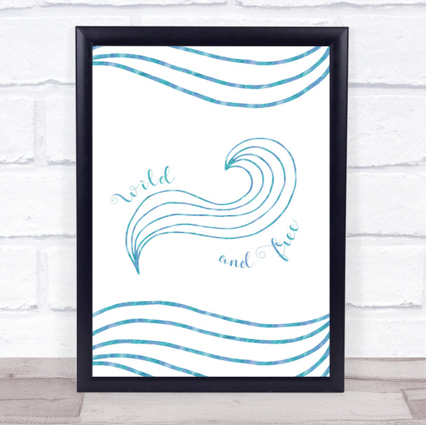 Line Waves Free Framed Wall Art Print