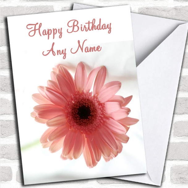 Stunning Pink Flower Romantic Personalized Birthday Card