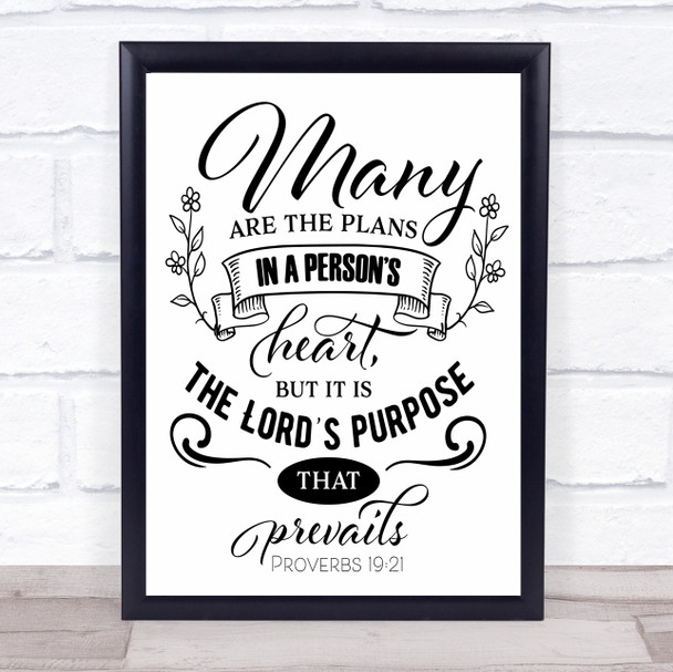 The Lords Purpose Quote Typogrophy Wall Art Print