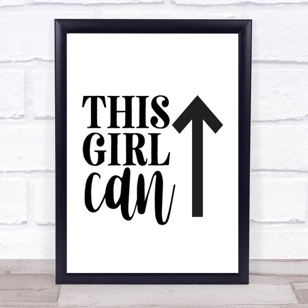 This Girl Can Quote Typogrophy Wall Art Print