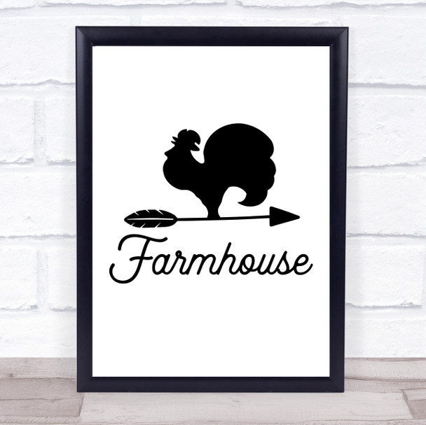 Farmhouse Quote Typogrophy Wall Art Print