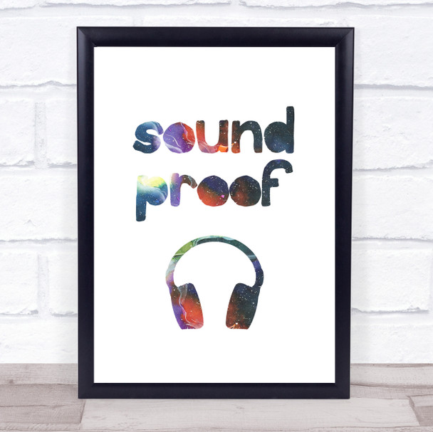 Galaxy Sound Proof Quote Typogrophy Wall Art Print