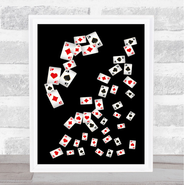 Playing Cards Scattered Decorative Wall Art Print Playing Cards Scattered Decorative Wall Art Print