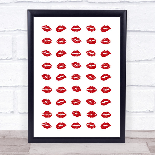 Lips On Repeat Decorative Wall Art Print