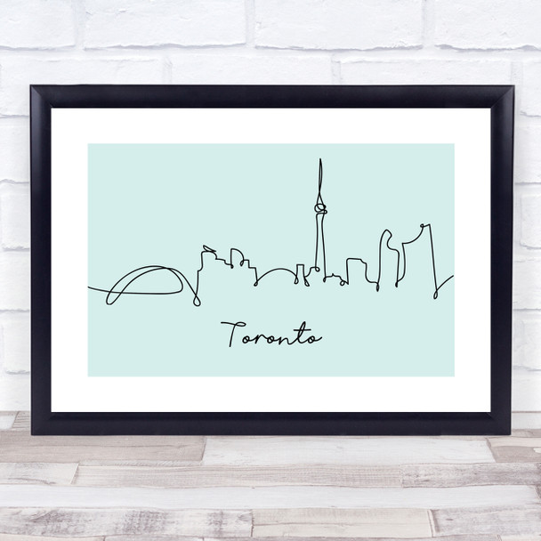 Block Colour Line Art Toronto Decorative Wall Art Print