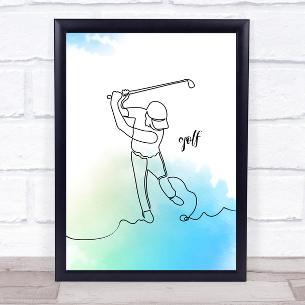 Golf Splat Effect Decorative Wall Art Print