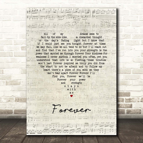 Dropkick Script Dropkick Murphys Forever Script Heart Song Lyric Print - Red Heart Print
