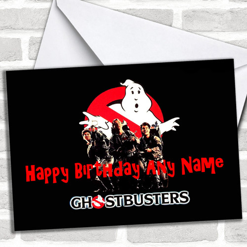 Ghostbusters Personalized Birthday Card - Red Heart Print