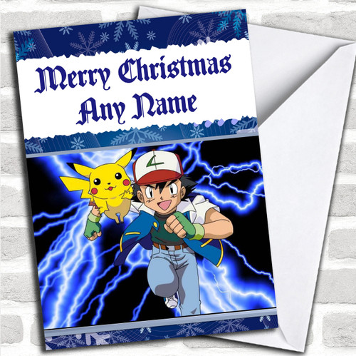 pokemon christmas card Merry Christmas Pokemon Personalised Card