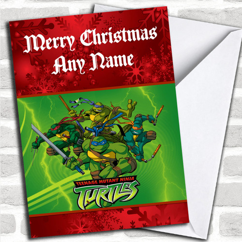 Teenage Mutant Ninja Turtles Personalized Children's Birthday Party Thank  You Cards - Red Heart Print