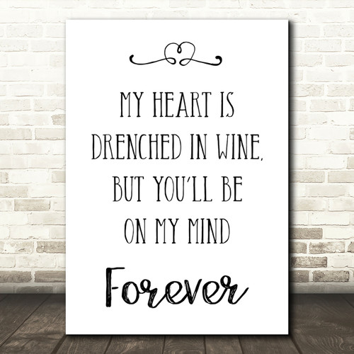 Norah Jones Don T Know Why Song Lyric Quote Print Red Heart Print