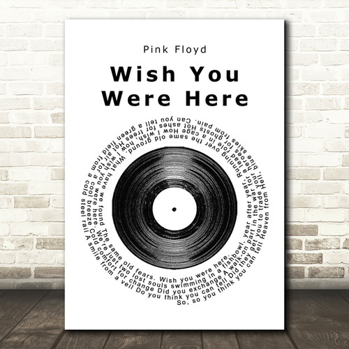  Pink Floyd Wish You Were Here Lyrics Unframed Print : Handmade  Products