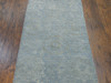 Transitional Oushak Silver Stone Wash 2'6"x18'0" Hand-knotted Rug -W1180