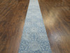 Transitional Oushak Silver Stone Wash 2'6"x18'0" Hand-knotted Rug -W1180