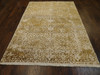 Silky Transitional Broken Damask Design 5'0"x8'0" Hand-knotted Rug -W793