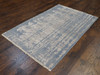 Transitional Abstract Design 4'0"x6'0" Hand-knotted Rug -w11343