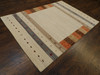 Tribal Modern Gabbeh Natural Dye Hand-Loom 5'0"x8'0" Hand-loom Rug -W11070
