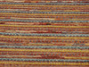 Modern Tribal Carved Stripe Design 2'6"x14'0" Hand-knotted Rug -W1159