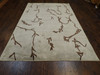 Modern Leaves Design 6'0"x9'0" Hand-knotted Rug -w727
