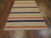 Coastal Flat-Weave Indoor/Outdoor Beach 5'0"x8'0" Hand-knotted Rug -W811