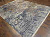 Transitional Abstract Silk Oxidized Damask Design 8'0"x10'0" Hand-knotted Rug -w11184