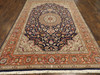 Fine Persian Qum 7'0"x10'0" Hand-knotted Rug -w1043
