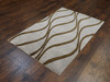 Modern Geometrical Design 4'0"x6'0" Hand-knotted Rug -w368