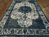 Overdye Vintage Persian Rug Shaved White Wash 8'0"x10'0" Hand-knotted Rug -w990