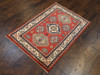 Tribal Super Kazak Natural-dye 2'0"x4'0" Hand-knotted Rug -w534
